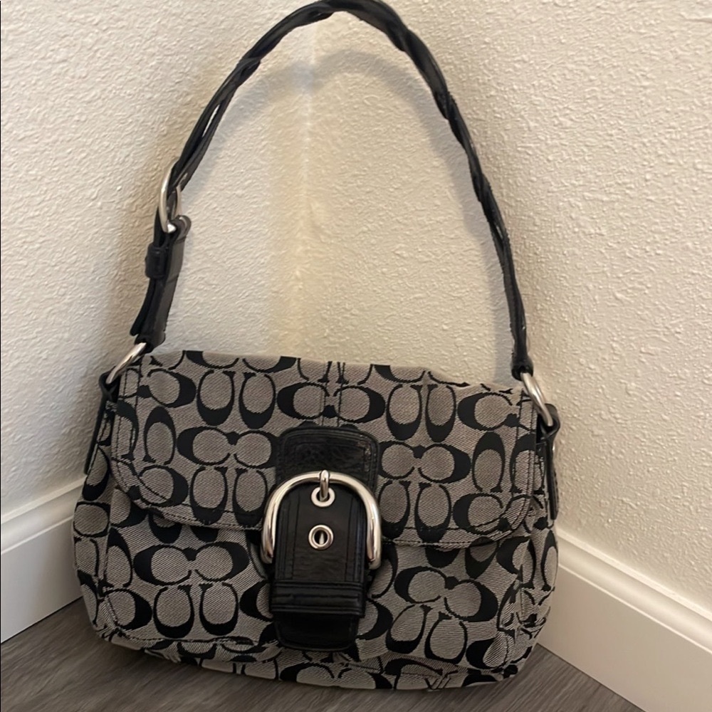 Coach | Bags | Coach Soho Signature Pocket Flap Shoulder Purse No